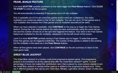 Great Blue Jackpot Big Bonus Slots Bonus Game Rules