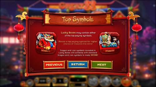 Great 88 Big Bonus Slots Top Symbols - Lucky Boxes may contain either of the Top paying symbols.