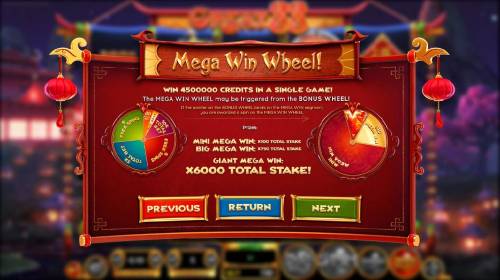 Great 88 Big Bonus Slots Win 4,500,000 credits in a single game! The Mega Wheel may be triggered from the Bonus Wheel