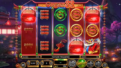 Great 88 Big Bonus Slots Three Lucky Boxes triggers feature.