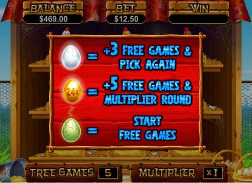 Hen House Big Bonus Slots free spins feature rules