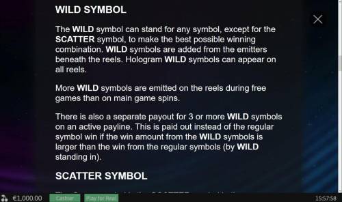 Hologram Wilds Big Bonus Slots Wild Symbol Rules