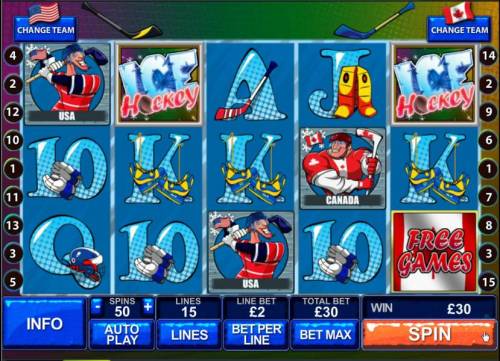 Ice Hockey Big Bonus Slots two scatters trigger payout