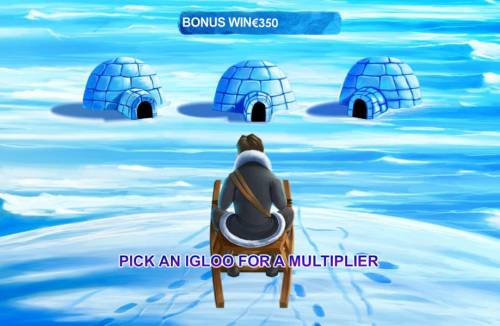 Ice Run Big Bonus Slots Pick an igloo for a multiplier