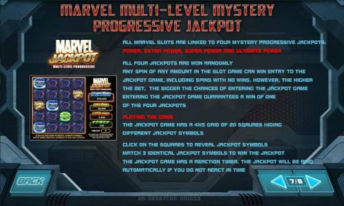 Iron Man 3 Big Bonus Slots marvel multi-level mystery progressive jackpot