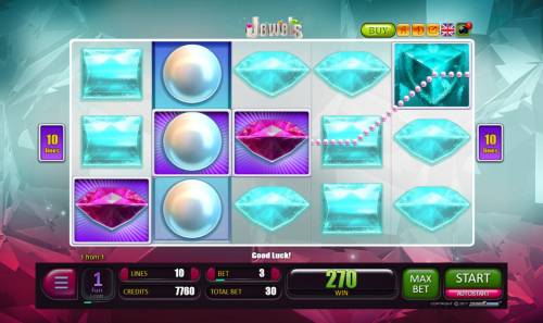 Jewels Big Bonus Slots Expanded wild symbol triggers multiple winning paylines