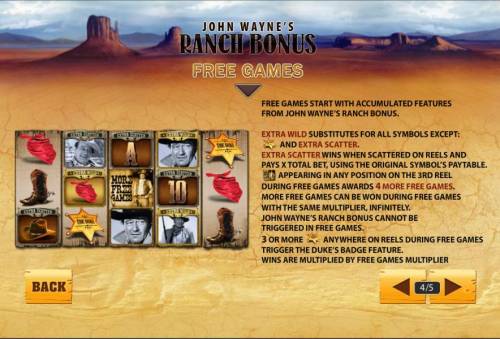 John Wayne Big Bonus Slots free game rules