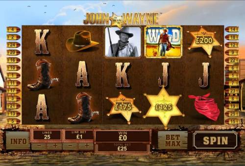 John Wayne Big Bonus Slots Badges reveals your prize.