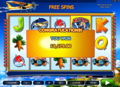 Jumpin Rabbit Big Bonus Slots The free spins feature pays out an awesome 13,175.00!