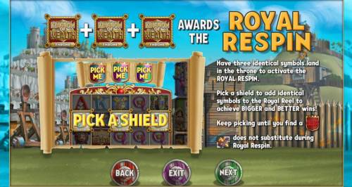 Kingdom of Wealth Big Bonus Slots Royal Respin Game Rules