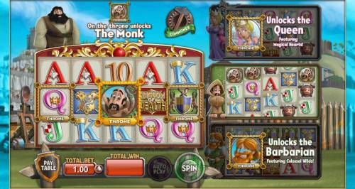 Kingdom of Wealth Big Bonus Slots Monk on the throne unlocks the Monk feature