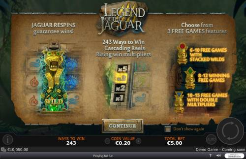 Legend of the Jaguar Big Bonus Slots Introduction