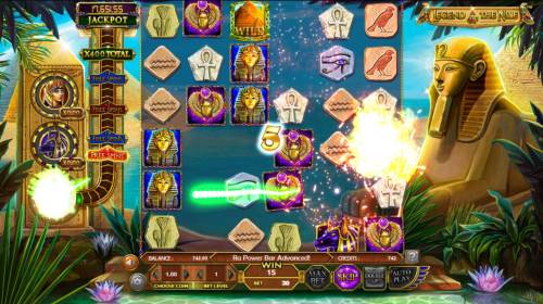 Legend of the Nile Big Bonus Slots Winning combinations of 4 or more symbols are removed from the reels and new symbols drop in place