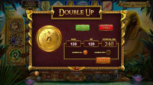 Legend of the Nile Big Bonus Slots Double Up Game Board