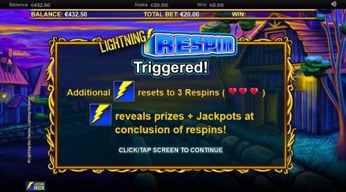 Lightning Horseman Big Bonus Slots Respin Feature Triggered