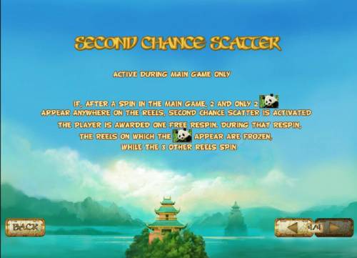 Lucky Panda Big Bonus Slots sceond chane scatter is active during main game only