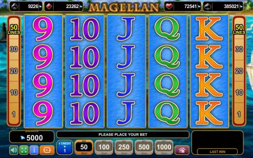 Magellan Big Bonus Slots Main Game Board