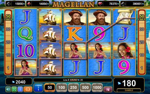 Magellan Big Bonus Slots Multiple winning paylines triggers a big win
