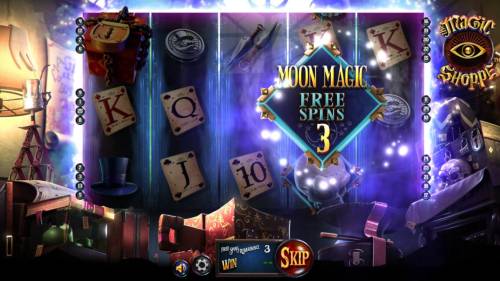 Magic Shoppe Big Bonus Slots 3 Moon Magic Free Spins awarded.