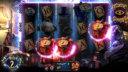 Magic Shoppe Big Bonus Slots Three sun boxes anywhere on the reels triggers the Sun Free Spins feature.