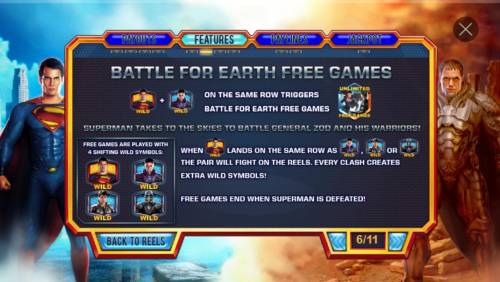 Superman Man of Steel Big Bonus Slots Battle for Earth Free Games Rules