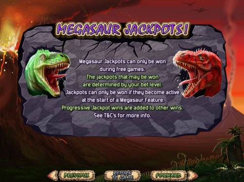 Megasaur Big Bonus Slots Megasaur Jackpot Rules