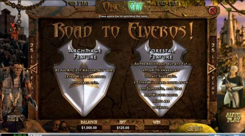 Orc vs Elf Big Bonus Slots Road to Elveros - Archmage Feature and Forestal Feature