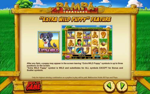 Pampa Treasures Big Bonus Slots extra wild puppy feature rules
