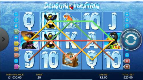 Penguin Vacation Big Bonus Slots Multiple winning paylines triggers a big win!