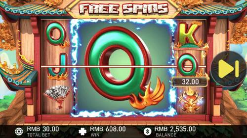 Phoenix Big Bonus Slots Mega symbols are added to the reels during the free games feature.
