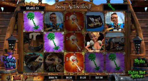 Pirate Isle Big Bonus Slots Collect keys to win additional prizes.