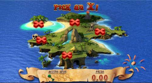 Pirate Isle Big Bonus Slots Pick an X to reveal a prize, be carful not to find the ghost pirate.
