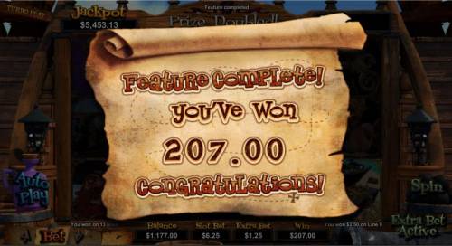 Pirate Isle Big Bonus Slots Bonus feature pays out a total of 207.00