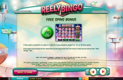 Reely Bingo Big Bonus Slots Free Spins Bonus Rules
