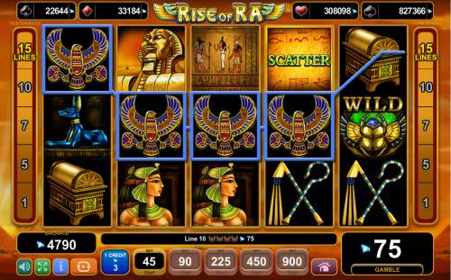 Rise of Ra Big Bonus Slots A winning four of a kind