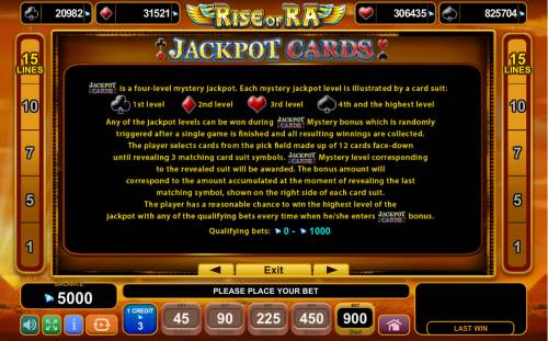 Rise of Ra Big Bonus Slots Jackpot Cards Progressive Rules