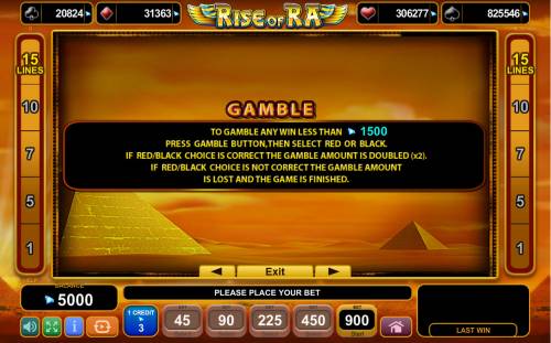 Rise of Ra Big Bonus Slots Gamble Feature Rules
