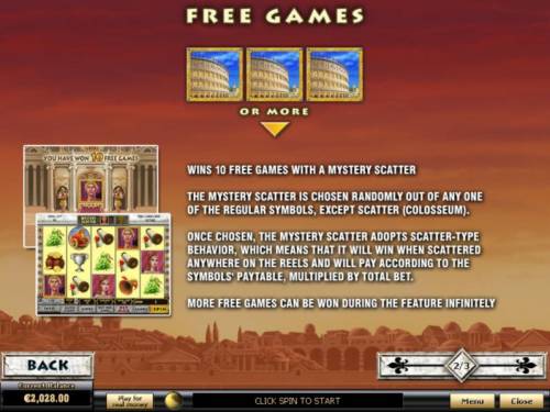 Rome & Glory Big Bonus Slots Free Games Feature Rules