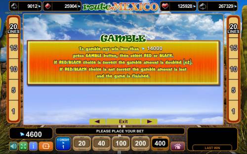 Route of Mexico Big Bonus Slots Gamble Feature Rules