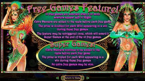 Samba Sunset Big Bonus Slots 10 free games are awarded when 3 or more scatters appear left to right