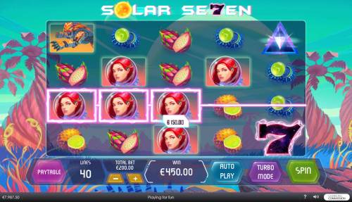 Solar Seven Big Bonus Slots Multiple winning paylines
