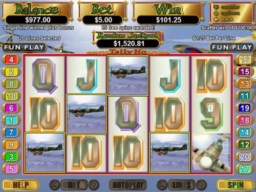 Tally Ho Big Bonus Slots Four scatter symbols triggers the Free Games feature.
