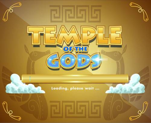 Temple of the Gods Big Bonus Slots Splash screen - game loading