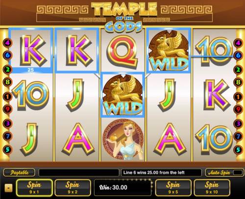 Temple of the Gods Big Bonus Slots The game pays from left to right and right to left.
