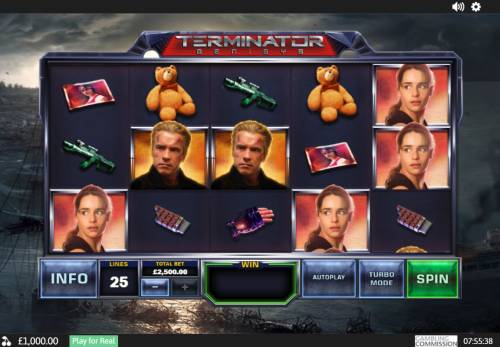 Terminator Genisys Big Bonus Slots Main Game Board