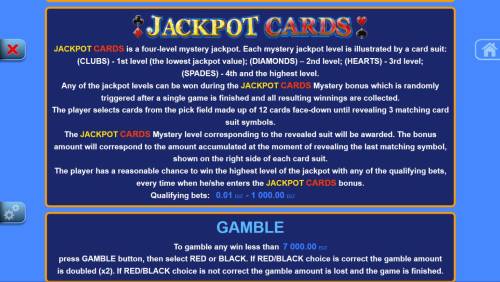 The Big Journey Big Bonus Slots Jackpot Cards Rules