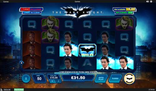 The Dark Knight Big Bonus Slots Game pays in both directions