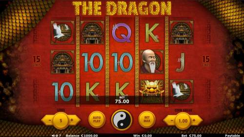 The Dragon Big Bonus Slots Main Game Board