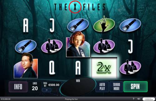 The X Files Big Bonus Slots Main Game Board