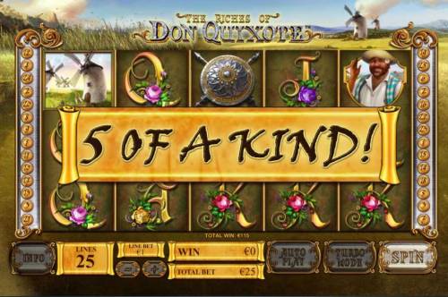 The Riches of Don Quixote Big Bonus Slots 5 of a kind